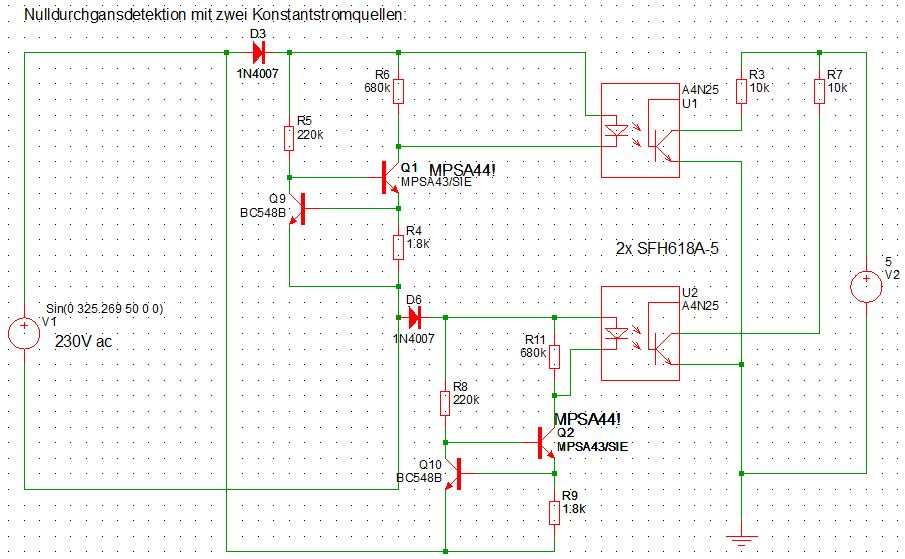 Nulldurchgangsschalter mit Konstantstromquellen